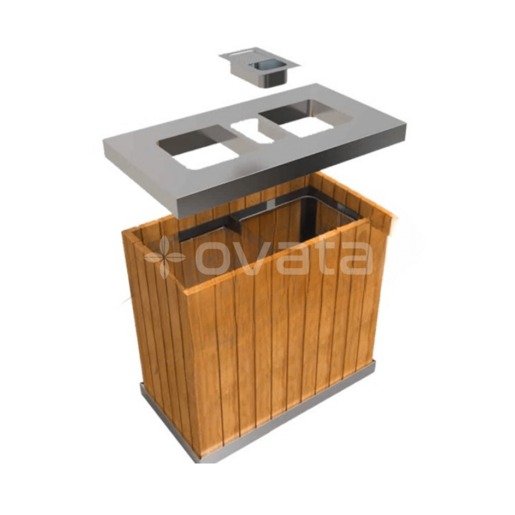 dış mekan çöp kovası ahşap bahçe çöp kutusu fiyatları 704