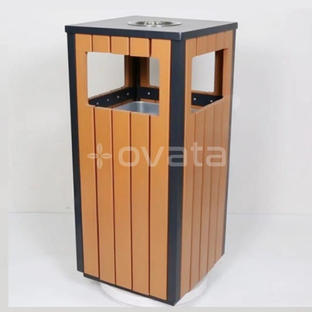 dış mekan çöp kovası ahşap bahçe çöp kutusu fiyatları 707