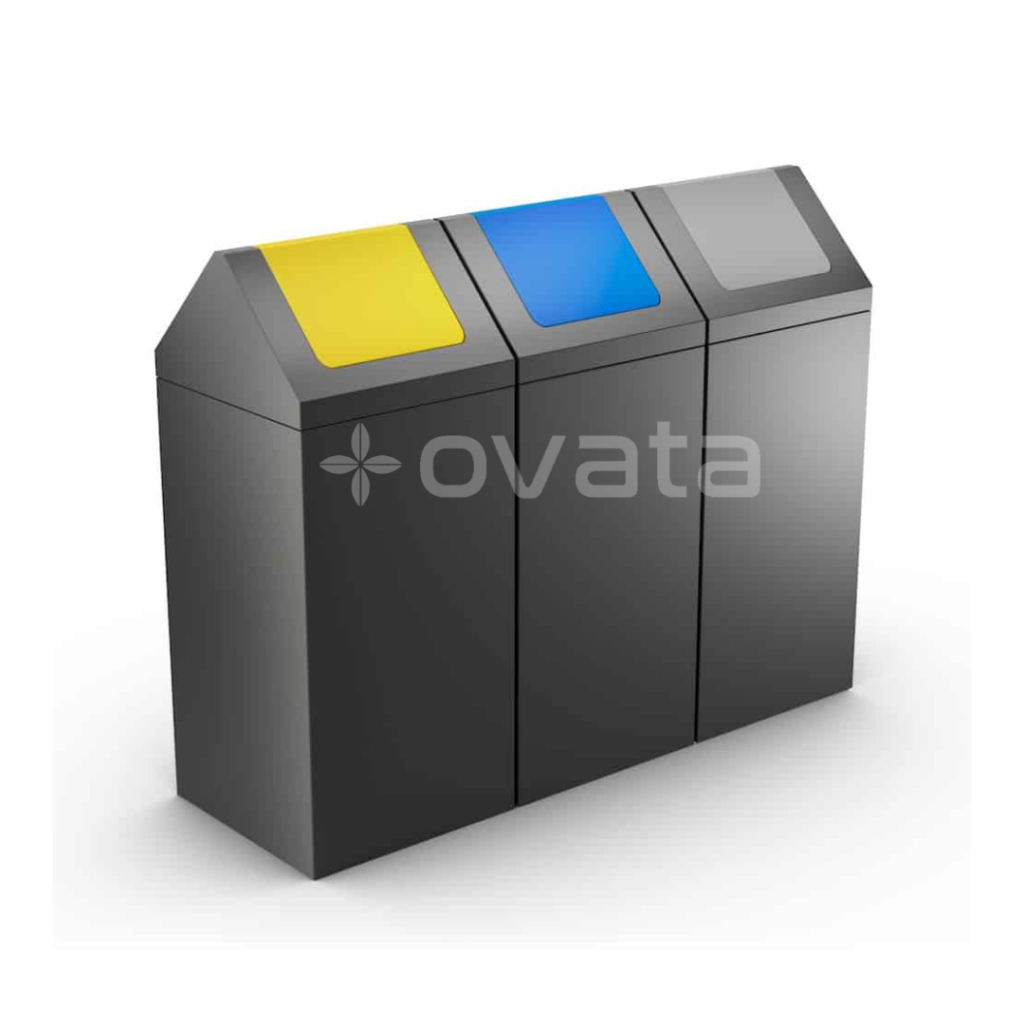 geri dönüşüm kutusu metal sıfır atık ünitesi geri dönüşüm çöp kutuları 426