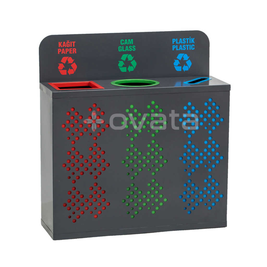 geri dönüşüm kutusu metal sıfır atık ünitesi geri dönüşüm çöp kutuları 431