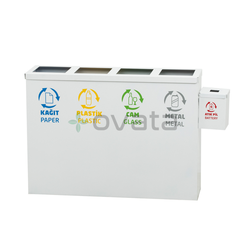 geri dönüşüm kutusu metal sıfır atık ünitesi geri dönüşüm çöp kutuları 435