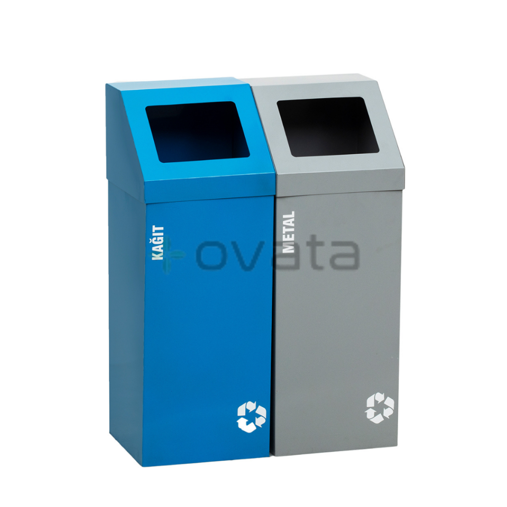 geri dönüşüm kutusu metal sıfır atık ünitesi geri dönüşüm çöp kutuları 447